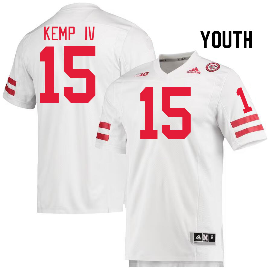 Youth #15 Billy Kemp IV Nebraska Cornhuskers College Football Jerseys Stitched Sale-White